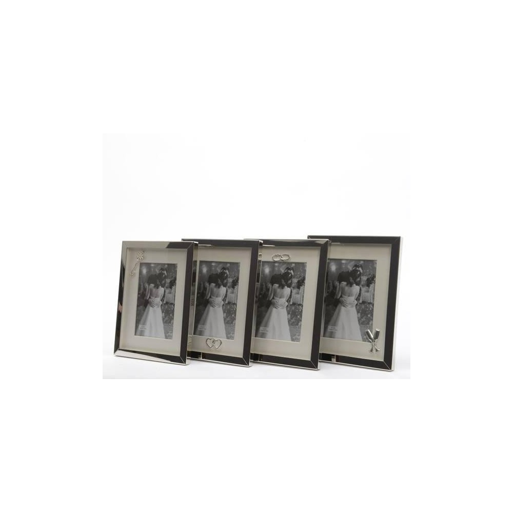 PORTA FOTO WEDDING 4 ASS NICKEL 17X2X22